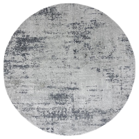 Manmade Veronica Benidict Grey Round Rug; 7 ft. 10 in. MA3090272